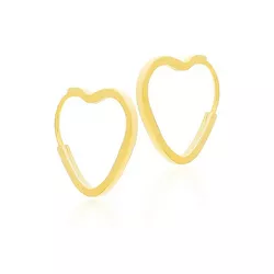Brinco De Ouro 18k Argola Plus Coração PP - 102851... - Fábrica do Ouro ®️