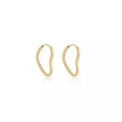 Brinco De Ouro 18k Argola Wide Coração PP - 102843... - Fábrica do Ouro ®️