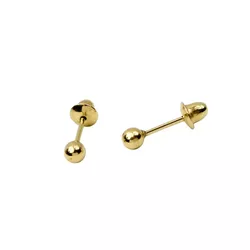 Brinco De Ouro 18k Bolinha De 2,5mm - 100764 - Fábrica do Ouro ®️