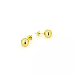 Brinco De Ouro 18k Bolinha De 5mm - 100019 - Fábrica do Ouro ®️