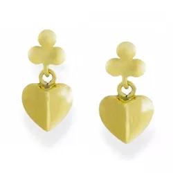 Brinco De Ouro 18k Cachinho Com Coração - 101594 - Fábrica do Ouro ®️