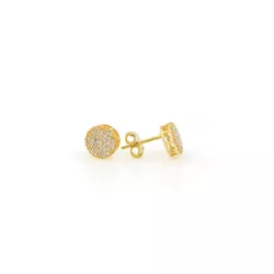 Brinco De Ouro 18k Chuveiro De Zircônias Com 6,6mm... - Fábrica do Ouro ®️