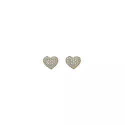 Brinco De Ouro 18k Coração Estrelar - 103344 - Fábrica do Ouro ®️