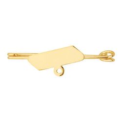 Alfinete de Ouro 18k com plaquinha e suporte de pi... - Fábrica do Ouro ®️
