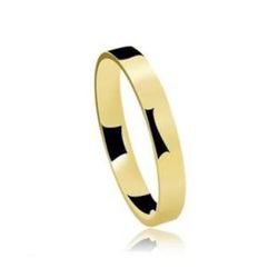 Aliança Individual De Ouro 18k Fio Quadrado De 3mm... - Fábrica do Ouro ®️