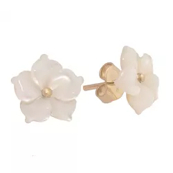 Brinco De Ouro 18k Flor De Madre Pérola 10mm - 101... - Fábrica do Ouro ®️