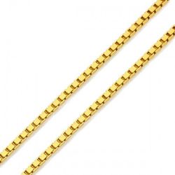 Corrente De Ouro 18k Veneziana De 0,5mm Com 45cm -... - Fábrica do Ouro ®️