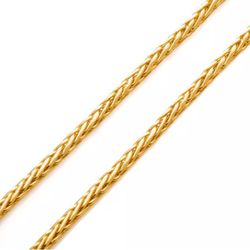 Corrente De Ouro 18k Palmeira De 2,3mm Com 60cm - ... - Fábrica do Ouro ®️