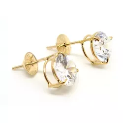 Brinco De Ouro 18k Ponto De Luz 5mm - 100420 - Fábrica do Ouro ®️
