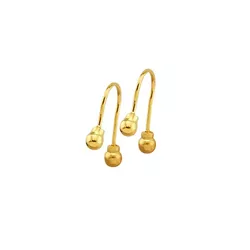 Brinco Infantil De Ouro 18k Anzol Com Bolinhas De ... - Fábrica do Ouro ®️