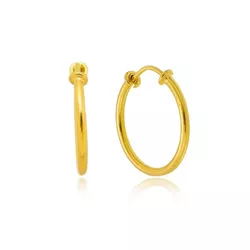 Brinco Infantil De Ouro 18k Argola fio redondo - 1... - Fábrica do Ouro ®️