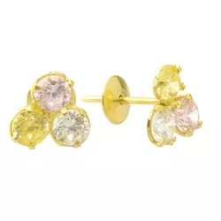 Brinco Infantil De Ouro 18k Três Marias - 101670 - Fábrica do Ouro ®️