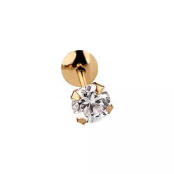 Brinco Masculino Individual De Ouro 18k Zircônia D... - Fábrica do Ouro ®️