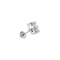 Brinco Masculino Individual De Ouro Branco 18k Com... - FÁBRICA DO OURO - ATACADO