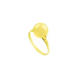 Anel De Ouro 18k Bola de 9,8 milímetros - 102785 - Fábrica do Ouro ®️