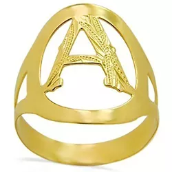 Anel De Ouro 18k Com Letra ( a à z ) - 100400 - Fábrica do Ouro ®️