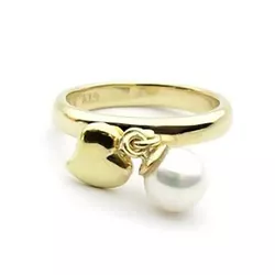 Anel De Ouro 18k Dois Berloques - 100888 - Fábrica do Ouro ®️