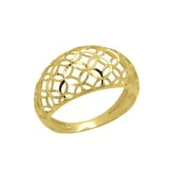 Anel de Ouro 18k Estrelado - 103385 - Fábrica do Ouro ®️