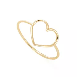 Anel De Ouro 18k Fio Coração - 101520 - Fábrica do Ouro ®️