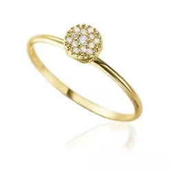 Anel De Ouro 18k Pavê Redondo De Diamantes - 10030... - Fábrica do Ouro ®️