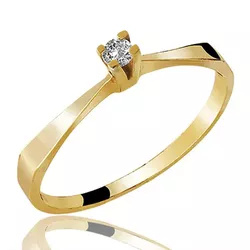 Anel De Ouro 18k Solitário Lady Com Zircônia - 101... - Fábrica do Ouro ®️