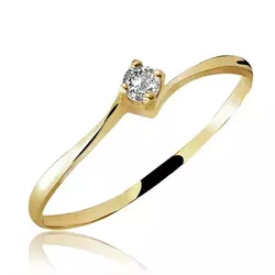 Anel De Ouro 18k Solitário Marie Com Zircônia - 10... - Fábrica do Ouro ®️