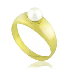 Anel De Ouro 18k Solitário Mermaid De Pérola - 101... - Fábrica do Ouro ®️