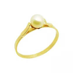 Anel De Ouro 18k Solitário Nymph De Pérola 8mm - 1... - Fábrica do Ouro ®️