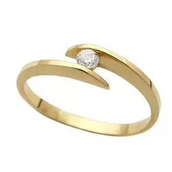 Anel De Ouro 18k Solitário Wonderful Com Diamante ... - Fábrica do Ouro ®️