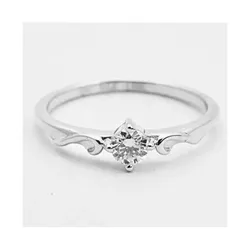 Anel De Ouro Branco 18k Solitário Com Diamante De ... - Fábrica do Ouro ®️
