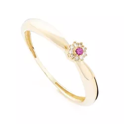 Anel Solitário de Ouro 18k Harmonia Chuveiro Com Z... - Fábrica do Ouro ®️