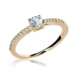 Anel Solitário de Ouro 18k Rainha - 103548 - Fábrica do Ouro ®️
