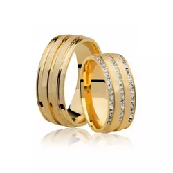 Par De Aliança Casamento De Ouro 18k Afrodite Anat... - Fábrica do Ouro ®️