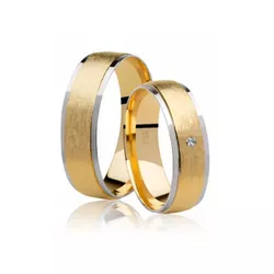 Par De Aliança Casamento De Ouro 18k Bicolor Anatô... - Fábrica do Ouro ®️