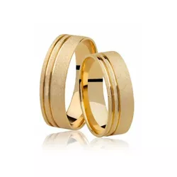 Par De Aliança Casamento De Ouro 18k Diamantada An... - Fábrica do Ouro ®️