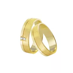Par De Aliança Casamento De Ouro 18k Double Com 4,... - Fábrica do Ouro ®️