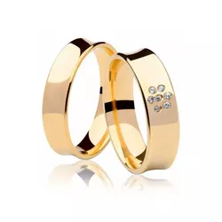 Par De Aliança Casamento De Ouro 18k Eros Côncava ... - Fábrica do Ouro ®️