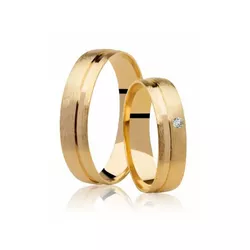 Par De Aliança Casamento De Ouro 18k Fosco De 5,0m... - Fábrica do Ouro ®️
