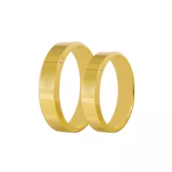 Par De Aliança Casamento De Ouro 18k Quadrada Anat... - Fábrica do Ouro ®️