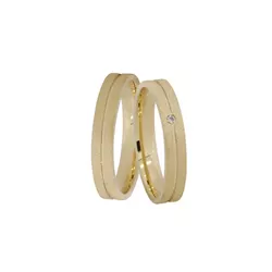 Par De Aliança Casamento De Ouro 18k Quadrada Diam... - Fábrica do Ouro ®️