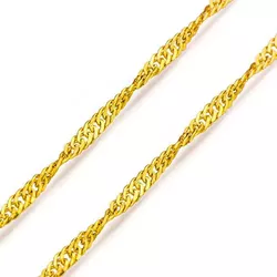 Corrente De Ouro 18k Singapura De 0,8mm Com 45cm -... - Fábrica do Ouro ®️