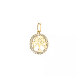 Pingente De Ouro 18k Árvore Da Vida Com Zircônia -... - Fábrica do Ouro ®️
