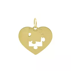Pingente de Ouro 18k Autismo Coração - 103603 - Fábrica do Ouro ®️