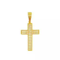 Pingente De Ouro 18k Cruz Com 27mm - 100856 - Fábrica do Ouro ®️