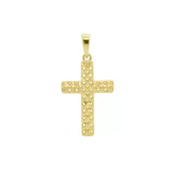 Pingente De Ouro 18k Cruz Diamantada P - 103295 - Fábrica do Ouro ®️
