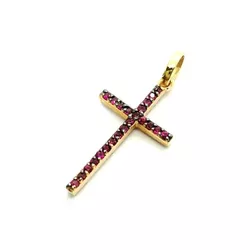 Pingente De Ouro 18k Cruz Dupla Face Com Zircônias... - Fábrica do Ouro ®️