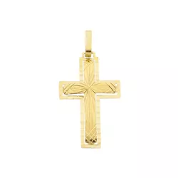 Pingente de Ouro 18k Cruz Trabalhada - 103431 - Fábrica do Ouro ®️