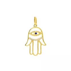 Pingente De Ouro 18k Mão de Fátima G - 103694 - Fábrica do Ouro ®️