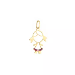 Pingente De Ouro 18k Menina De Luz - 103710 - Fábrica do Ouro ®️