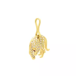 Pingente De Ouro 18k Pantera Com Zircônia Pequena ... - Fábrica do Ouro ®️
